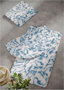 Badematte mit Memory Schaum in blau | 7 (Duschvorlage halbrund 50/80 cm) | bonprix