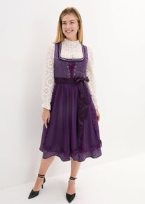 Dirndl mit Perlen (2-tlg.Set) in lila, Grösse 52, bonprix