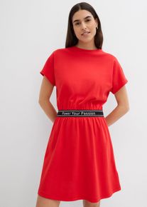 Shirtkleid aus reiner Bio-Baumwolle in rot, Grösse 36/38 (S), 100% Baumwolle, bonprix