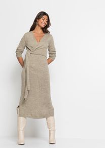 Midi-Strickkleid in beige, Grösse 40/42 (M), bonprix