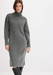 Strickkleid mit Schlitz in grau, Grösse 48/50 (XL), bonprix