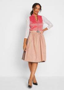 Dirndl mit Bequem-Effekt knieumspielend (2-tlg. Set) in pink, Grösse 48, bonprix
