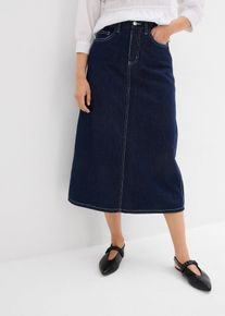 Jeansrock Mid Waist Bequembund Super Soft in blau, Grösse 40, bonprix