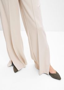 Ballerina aus Leder in grün, Grösse 39, bonprix