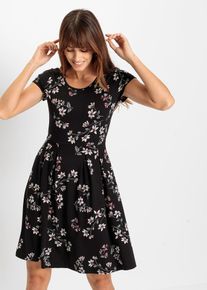 Jerseykleid aus Viskose-Mix in schwarz, Gr&ouml;sse 44, bonprix