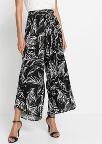 Bedruckte Hose in schwarz, Grösse 36, bonprix