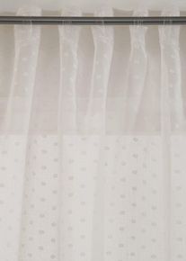 Gardine mit Jacquard Punkten (1er Pack) in weiss | 175x130 cm | bonprix