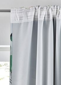 Abdunkelnder Vorhang mit floralem Glanz Druck (1er Pack) in grau | 225x130 cm | bonprix