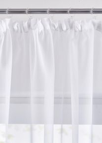 Store voilage avec ruban satin en blanc100x300 cm, Couleur/Motif: blanc/cr&egrave;me, bonprix