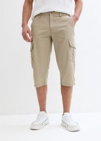 Regular Fit Cargo-Long-Bermuda aus reiner Baumwolle in grün, Grösse 64, 100% Baumwolle, bonprix