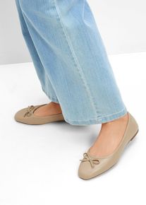 Ballerina in beige, Grösse 42, bonprix