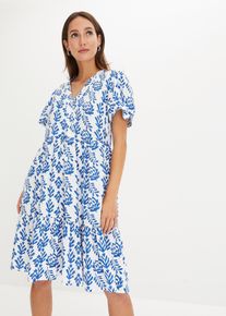 bedrucktes Tunika-Kleid in weiss, Grösse 54, bonprix