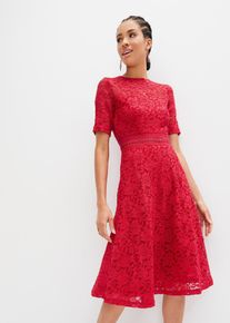 Spitzenkleid mit Häkeleinsatz in pink, Grösse 36/38 (S), bonprix