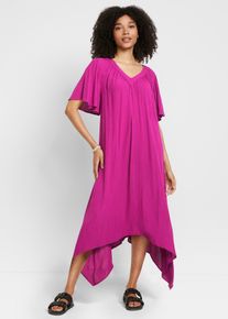Kaftan-Kleid aus Kreppware in lila, Grösse 38, bonprix