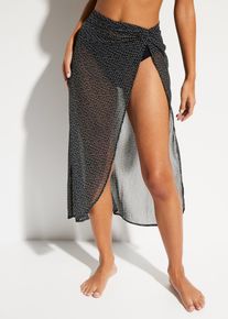 Chiffon Strand Pareo-Rock in schwarz, Grösse 44/46 (L), bonprix