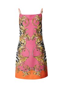 Versace Jeans Couture Kleid Damen Gr&ouml;&szlig;e 40 gold / orange / rosa / schwarz Winterkleid