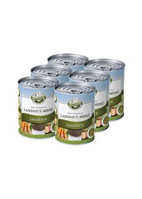 Hypoallergenes Hundefutter Nass mit Insekten getreidefrei - Landgut-Menü von Bellfor Hundefutter - 6 x 800 g