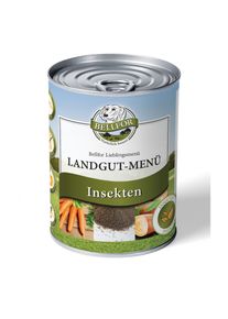Hypoallergenes Hundefutter Nass mit Insekten getreidefrei - Landgut-Menü von Bellfor Hundefutter - 800 g