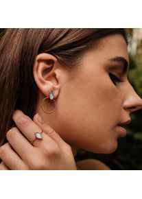 Holzkern Ohrringe Damen Rosé und Perlmutt