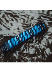 Holzkern Armband Bariton (Ahorn/Blau), Naturholz, Damen und Herren, größenverstellbar