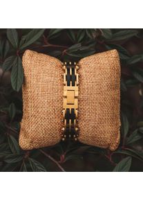 Holzkern Armband Adagio (Leadwood/Gold), Naturholz, Damen und Herren, größenverstellbar