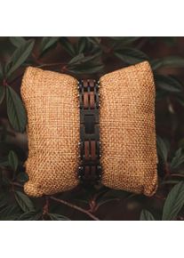 Holzkern Armband Adagio (Walnuss/Grau), Naturholz, Damen und Herren, größenverstellbar