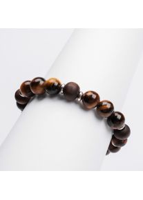 Holzkern Armbänder Herren Walnuss und Tigerauge