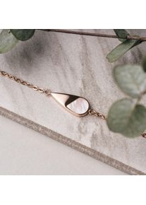 Holzkern Armbänder Damen Rosé und Weißes Perlmutt
