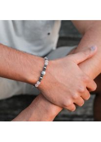 Holzkern Armbänder Herren Hämatit und Howlith