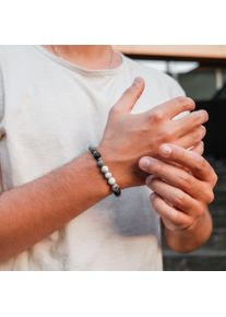 Holzkern Armbänder Herren Jaspis und Howlith