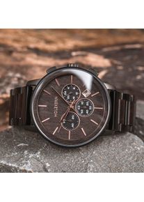 Holzkern Holzuhr Behnisch (Leadwood/Leadwood), Herren, Naturholz