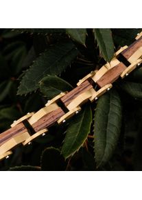 Holzkern Armband Pizzicato (Zebrano/Gold), Naturholz, Damen und Herren, größenverstellbar