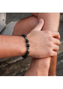 Holzkern Armbänder Herren Marmor und Lava