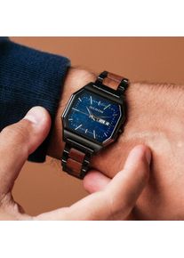 Holzkern Holzuhr Moneo (Koa/Marmor), Unisex, Naturholz