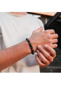 Holzkern Armbänder Herren Gold und Lava