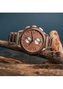 Holzkern Holzuhr Suzuka (Walnuss/Walnuss), Herren, Naturholz
