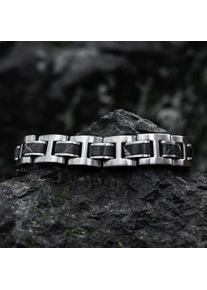 Holzkern Armband Fortissimo (Marmor/Silber), Naturholz, Damen und Herren, größenverstellbar