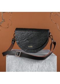 Holzkern Handtasche Uniqase Asami Schwarzer Schiefer Umhängetasche
