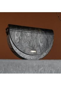 Holzkern Handtasche Uniqase Asami Ocker-Grauer Schiefer Umhängetasche