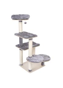 TIAKI Kratzbaum Milo hellgrau für Katzen
