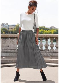 Lascana Witt Damen Maxirock, anthrazit, Größe 38, 100% Polyester
