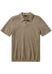 Blue de Gênes Blue de Gênes Herren-Poloshirt gestrickt Camel M