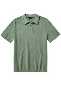 Blue de Gênes Blue de Gênes Herren-Poloshirt gestrickt Salbeigrün L