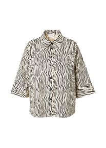 Only Carmakoma Bluse 'CARDEMILA' Damen Gr&ouml;&szlig;e XXL greige / schwarz