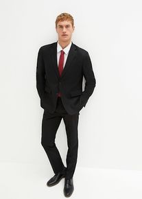 Anzug mit Krawatte (3-tlg.Set) Regular Fit in schwarz, Grösse 56, bonprix
