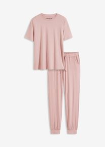 Pyjama aus Viskose in rosa, Grösse 56/58 (3XL), bonprix