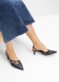 Sling Pumps in schwarz, Grösse 40, bonprix