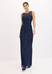 Spitzenkleid mit Stickerei in blau, Grösse 40, bonprix
