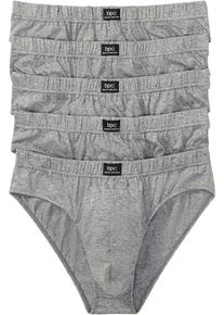 Maxislip (5er Pack) in grau, Grösse 10 (4XL), 100% Baumwolle, bonprix