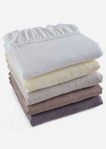 Jersey 40cm Spannbettlaken in weiss | 150x200 cm | 100% Baumwolle | bonprix